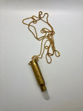 Crystal Quartz Bullet Pendant Necklace