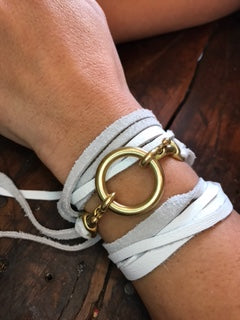 Leather choker/wrap bracelet